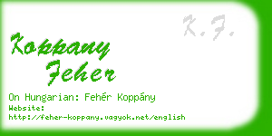 koppany feher business card